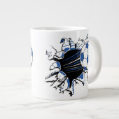 バレーボールのブレークアウト ジャンボコーヒーマグカップ (正面右)