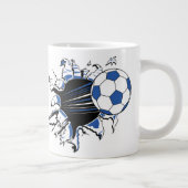 バレーボールのブレークアウト ジャンボコーヒーマグカップ (右)