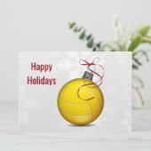 バレーボールのプレイヤーの祝日のグリーティングカード シーズンカード (スタンド正面)