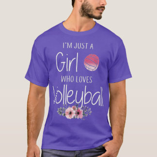 バレーボールのプレゼントをn女の子に愛しているだけの女の子 tシャツ