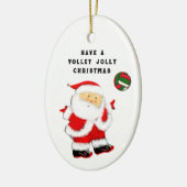 バレーボールのホリデーギフト セラミックオーナメント (左)