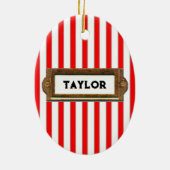 バレーボールのホリデーギフト セラミックオーナメント (裏面)