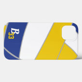 バレーボールのボールプレーヤー番号モノグラムスポーツ Case-Mate iPhoneケース (裏面 (横))