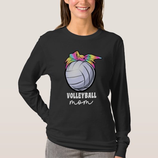 バレーボールのボールママ女子絞り染めバレーボールM Tシャツ (正面)
