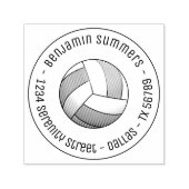 バレーボールのボールラウンドアドレス セルフインキングスタンプ (デザイン)