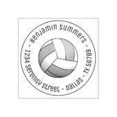 バレーボールのボールラウンドアドレス ラバースタンプ (インプリント)