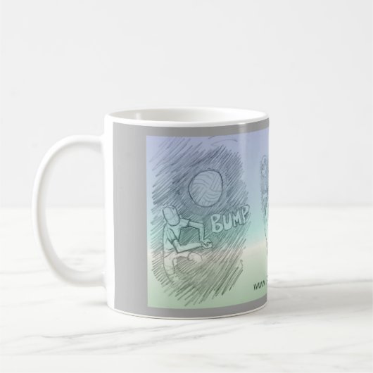 バレーボールのマグ コーヒーマグカップ (左)