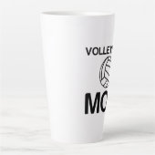 バレーボールのママ カフェラテマグ (正面)