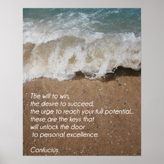 バレーボールのモチベーションのポスター – Personal Excellence ポスター (正面)