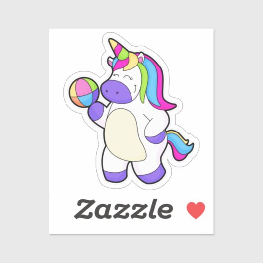 バレーボールのユニコーン シール (シート)