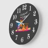 バレーボールのライフ ラージ壁時計 (傾斜)