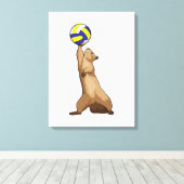 バレーボールのリス キャンバスプリント (インサイチュ (ウッドフロア))