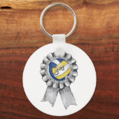 バレーボールのリボン3番目 キーホルダー (正面)