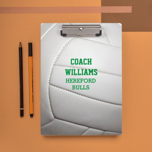 バレーボールのルックパーソナライズされた クリップボード