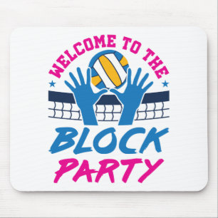 バレーボールの中間ブロッカー、ブロックパーティー マウスパッド