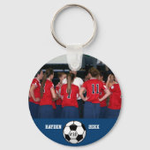 バレーボールの写真の名前、チーム、番号のカスタム キーホルダー (裏面)