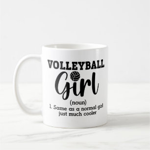 バレーボールの女の子の定義 コーヒーマグカップ