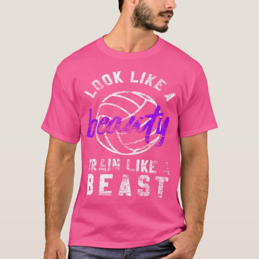 バレーボールの女の子は獣のような美しい列車のように見える Tシャツ (正面)