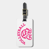 バレーボールの女の子 ラゲッジタグ (正面縦)