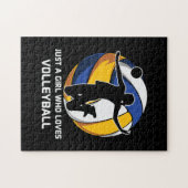 バレーボールの好きな女の子だけのバレーボール選手 ジグソーパズル (横)