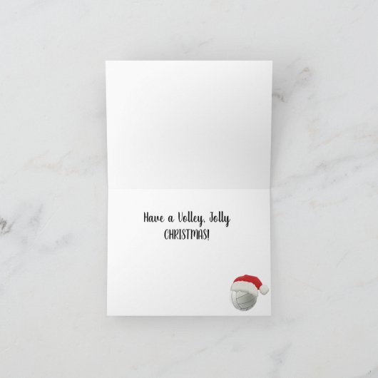 バレーボールの折りたたみ式グリーティングカード カード (内部)