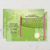 バレーボールの招待状 招待状 (正面/裏面)