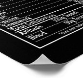 バレーボールの栄養事実女性男性選手 ポスター (角)