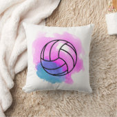 バレーボールの水彩画 クッション (ブランケット)