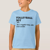 バレーボールの男のおもしろい子の定義 Tシャツ (正面)