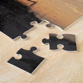 バレーボールの純日没のビーチ ジグソーパズル (側面)