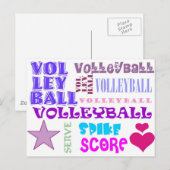 バレーボールの繰り返すこと ポストカード (正面/裏面)