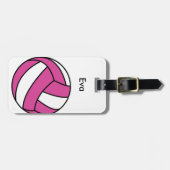 バレーボールの荷物のラベルはあなたの名前を加えます ラゲッジタグ (正面横)