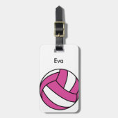 バレーボールの荷物のラベルはあなたの名前を加えます ラゲッジタグ (正面縦)