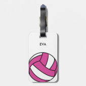バレーボールの荷物のラベルはあなたの名前を加えます ラゲッジタグ (裏面縦)