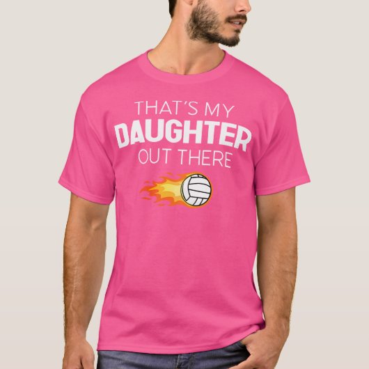 バレーボールの親娘バレーボ遊レール Tシャツ (正面)