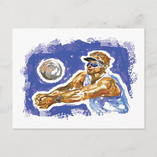 バレーボールの設定 ポストカード (正面)