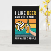 バレーボールの贈り物 カード (黄色い花)