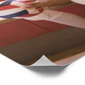 バレーボールの選手 ポスター (角)