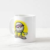 バレーボールの陰 コーヒーマグカップ (正面左)