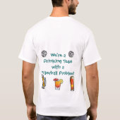 バレーボールの飲むチーム Tシャツ (裏面)