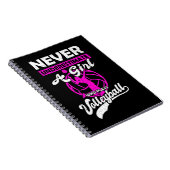 バレーボールのGi選手の女の子を遊軽く見ない ノートブック (右側)