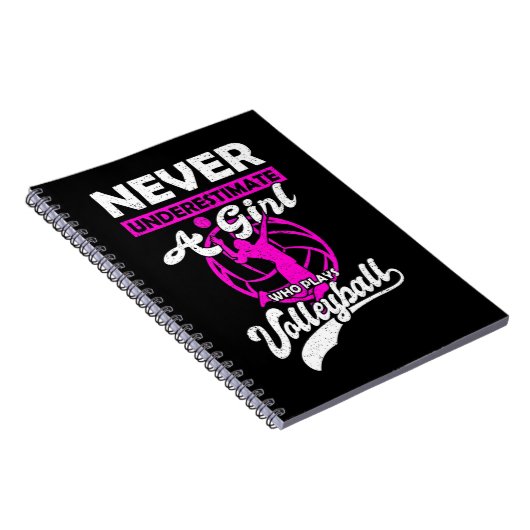 バレーボールのGi選手の女の子を遊軽く見ない ノートブック (右側)