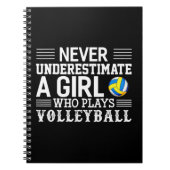 バレーボールのVoをする女の遊子を軽く見ない ノートブック (正面)