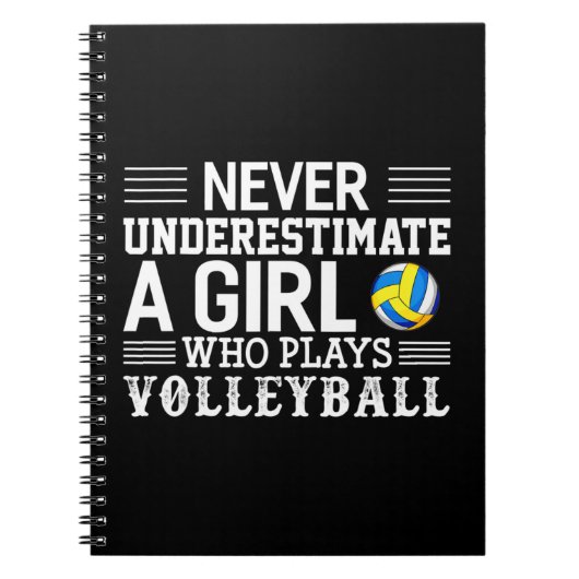 バレーボールのVoをする女の遊子を軽く見ない ノートブック (正面)