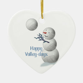 バレーボールはクリスマスのギフトのオーナメントを遊ばします セラミックオーナメント