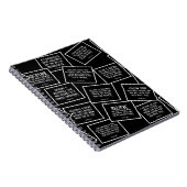 バレーボールは白黒のノートを引用します ノートブック (右側)