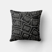 バレーボールは白黒の枕を引用します クッション (裏面)