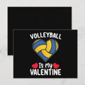 バレーボールは私のバレンタインデーのスポーツ ポストカード (正面/裏面)