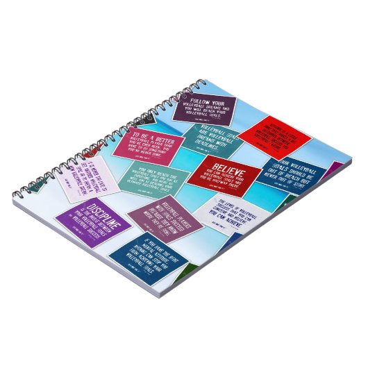 バレーボールは色のノートを引用します ノートブック (左側)