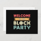 バレーボールへようこそブロックパーティービーチボール ポストカード (正面/裏面)